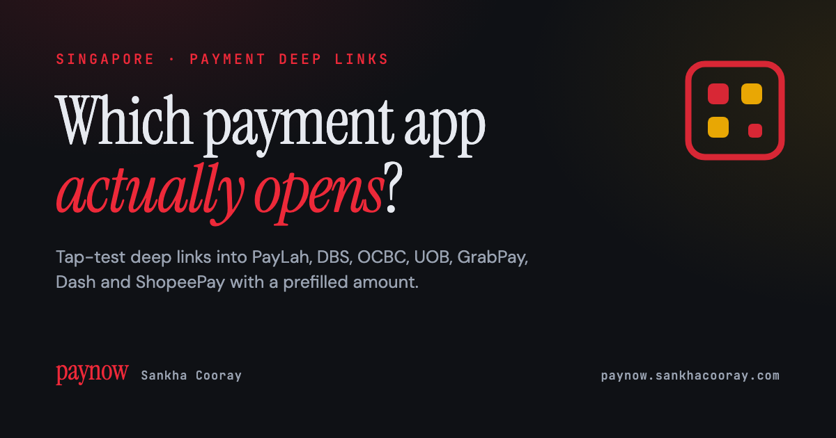 Share preview of SG Payment Deep Link Test